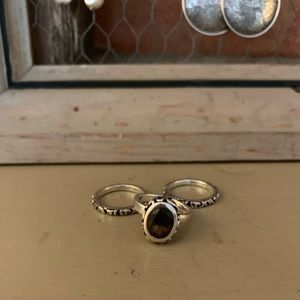 Silpada Quartz ring trio!